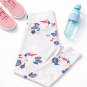 Floral Print High Waisted Leggings Yoga Pants NWT